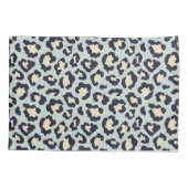 Mint, groen en crème, en zwarte luipaard kussensloop (Achterkant)