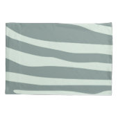 Mint groen en crème en zwarte zebraafdrukken kussensloop (Achterkant)