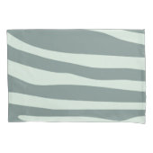 Mint groen en crème en zwarte zebraafdrukken kussensloop (Voorkant)
