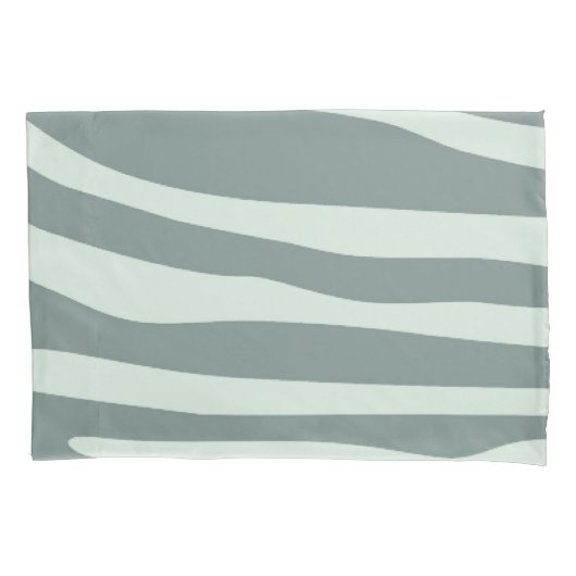 Mint groen en crème en zwarte zebraafdrukken kussensloop (Voorkant)