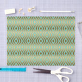 Mint-groen en Faux Gold Quatrefoil Pattern Tissuepapier (Craft)