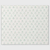 Mint Groen en Goud  Carrousel Gift Cadeaupapier (Vlak)