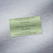 Mint groen en gouden strepen naadloos patroon visitekaartje magneet (Voorbeeld)