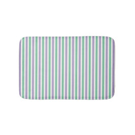 Mint groen en lavender strips modern badmat