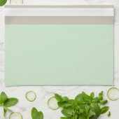 Mint groen en neutraal grijs striped patroon theedoek (Gevouwen)