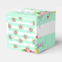Mint groen en roze bloemendoos Snoep
