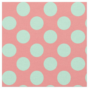 Mint-groen en roze pols-puntpatroon stof