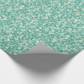 Mint groen en wit glitter en fonkelt. cadeaupapier (Hoek)