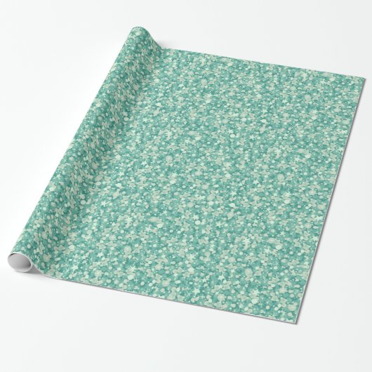 Mint groen en wit glitter en fonkelt. cadeaupapier (Uitgerold)