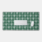 Mint groen en wit houndstooth patroon bureaumat (Keyboard & Muis)