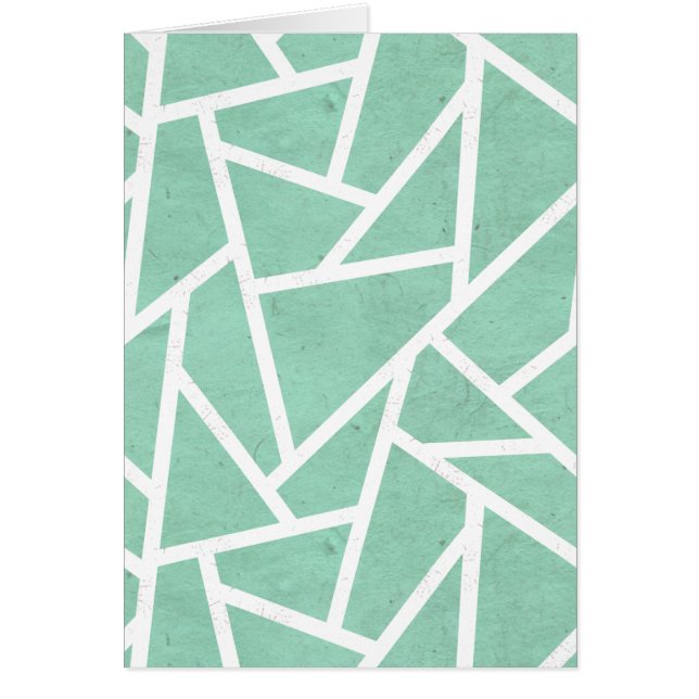 Mint groen en wit mozaïekpatroon (Voorkant)