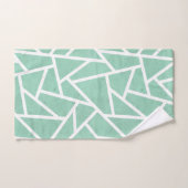 Mint groen en wit mozaïekpatroon bad handdoek (Handdoek)