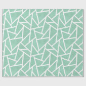 Mint groen en wit mozaïekpatroon cadeaupapier (Vlak)
