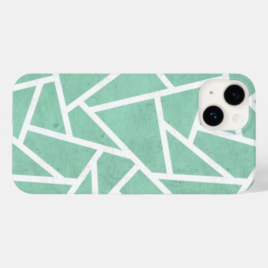 Mint groen en wit mozaïekpatroon Case-Mate iPhone case (Achterkant (horizontaal))