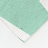 Mint groen en wit mozaïekpatroon fleece deken (Hoek)