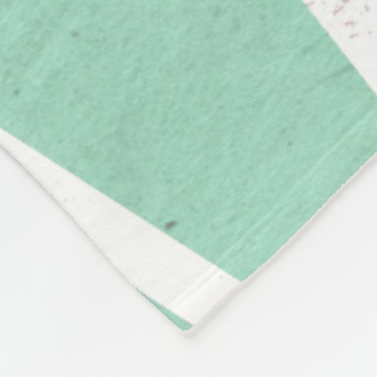 Mint groen en wit mozaïekpatroon fleece deken (Hoek)