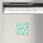 Mint groen en wit mozaïekpatroon magneet (Insitu (Vaatwasser))
