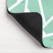 Mint groen en wit mozaïekpatroon muismat (Hoek)