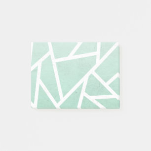 Mint groen en wit mozaïekpatroon post-it® notes