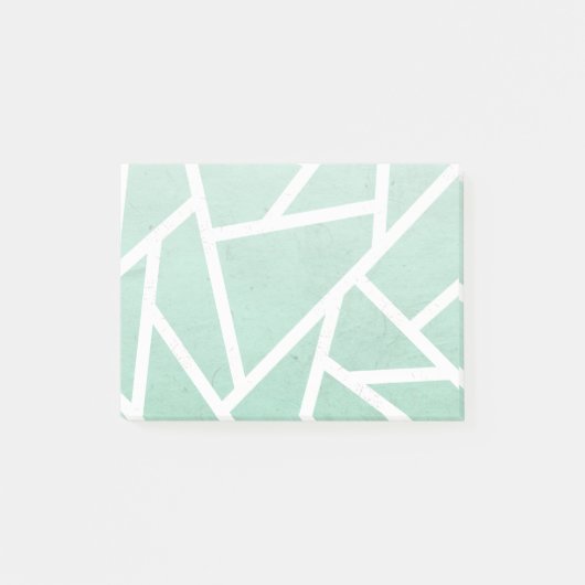 Mint groen en wit mozaïekpatroon post-it® notes (Voorkant)