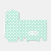 Mint groen en wit polka stippen aangepaste gunst d bedankdoosjes (Uitgevouwen)