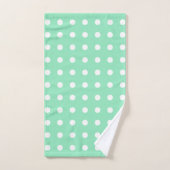 Mint groen en wit Stippen Moderne elegante Sjabloo Bad Handdoek (Handdoek)