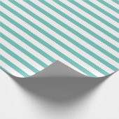 Mint, groen en wit strippes, omslagpapier cadeaupapier (Hoek)