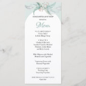 Mint Groen Eucalyptus Waterverf Handbeschilderd Menu (Voorkant)