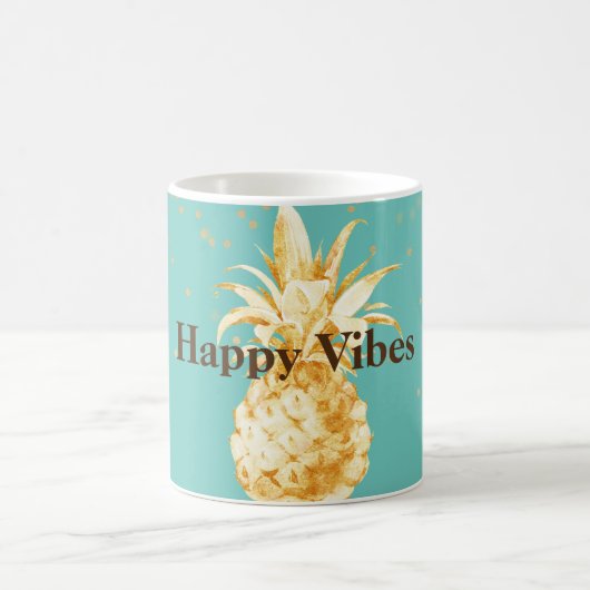Mint Groen Geel Goud Ananas Koffiemok (Center)