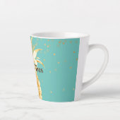 Mint Groen Geel Goud Ananas Latte Mok (Rechts)