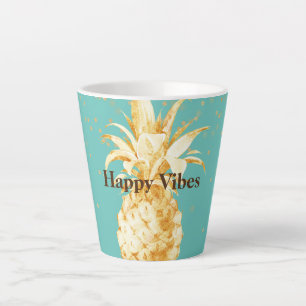 Mint Groen Geel Goud Ananas Latte Mok