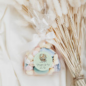 Mint Groen Gelukkig Paashaas Ronde Sticker