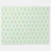Mint groen geometrisch golfpatroon Seigaiha Fleece Deken (Voorkant (Horizontaal))