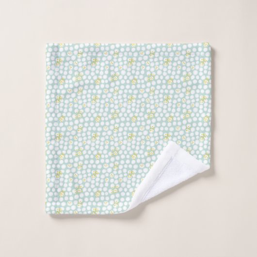 Mint groen geometrisch patroon bad handdoek (Wasdoekje)