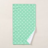 Mint groen gestippeld modern elegant Sjabloon tren Bad Handdoek (Handdoek)