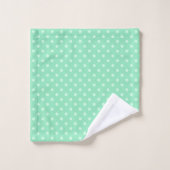 Mint groen gestippeld modern elegant Sjabloon tren Bad Handdoek (Wasdoekje)