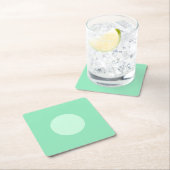 Mint groen gestippeld moderne elegante blanco Sjab Kartonnen Onderzetters (Insitu)