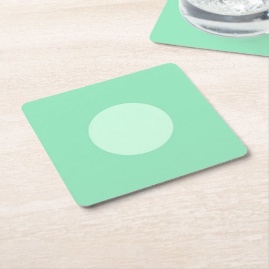 Mint groen gestippeld moderne elegante blanco Sjab Kartonnen Onderzetters (Schuin)