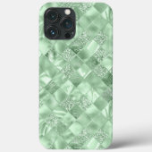 Mint Groen Glitter Metallic Chique Elegant Case-Mate iPhone Case (Achterkant)