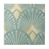 Mint groen, goud, Art Decopatroon, , retro,M Tegeltje (Voorkant)