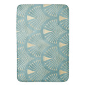 Mint groen, goud, Art Decopatroon, , retro, me Badmat (Voorkant Verticaal)