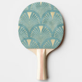 Mint groen, goud, Art Decopatroon, , retro, me Tafeltennisbatje (Achterkant)