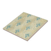 Mint groen, goud, Art Decopatroon, , retro, me Tegeltje (Zijkant)