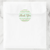 Mint Groen Goud Confetti Strepen Party Dank u Ronde Sticker (Tas)
