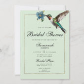 Mint groen goud kleurrijke kolibrie Vrijgezellenfe Kaart (Voorkant)