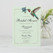 Mint groen goud kleurrijke kolibrie Vrijgezellenfe Kaart (Staand voorkant)