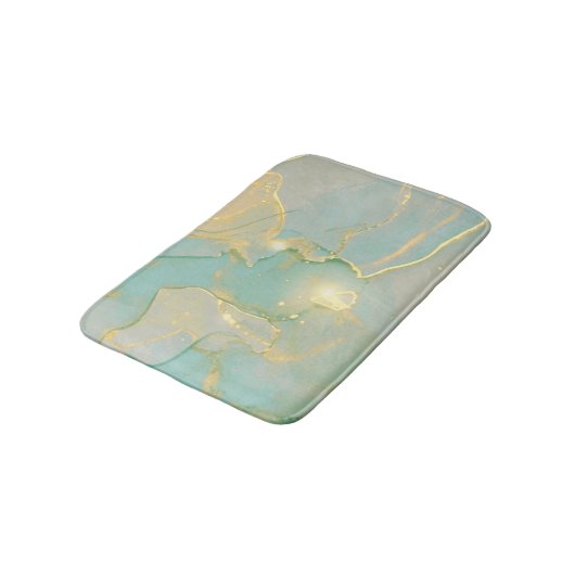 Mint groen goud marmer: getextureerd badmat (Gekanteld)