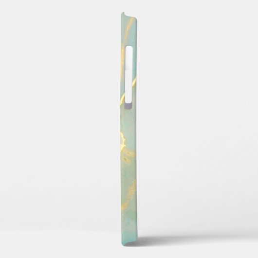 Mint groen goud marmer: getextureerd Case-Mate iPhone case (Achterkant / Links)
