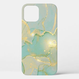 Mint groen goud marmer: getextureerd Case-Mate iPhone case