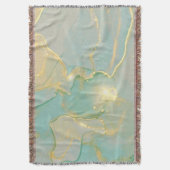 Mint groen goud marmer: getextureerd deken (Voorkant Verticaal)